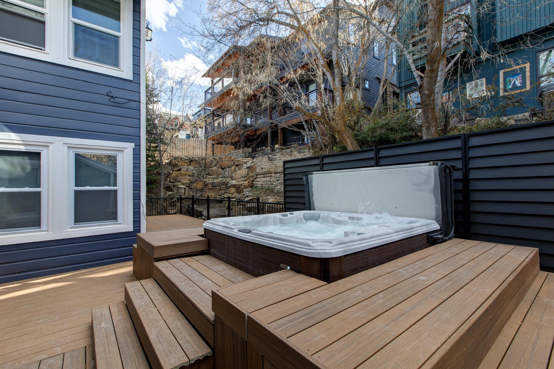 Blue Church Lodge C offers a brand new common area hot tub.