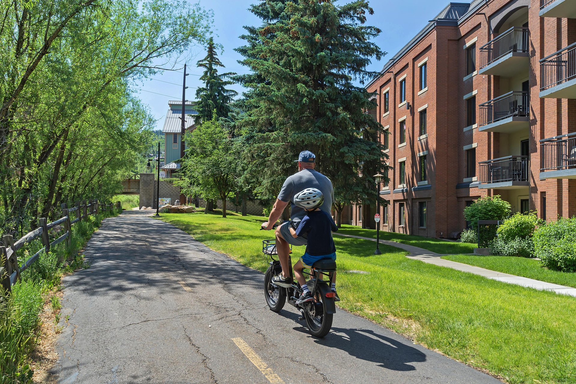 The town paved trail next to Park Station