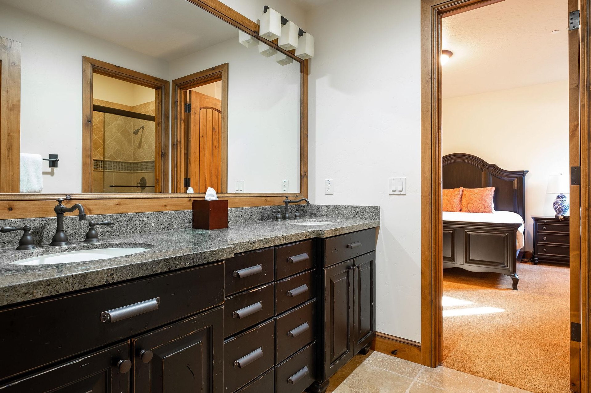 Attached lower level 34 bathroom