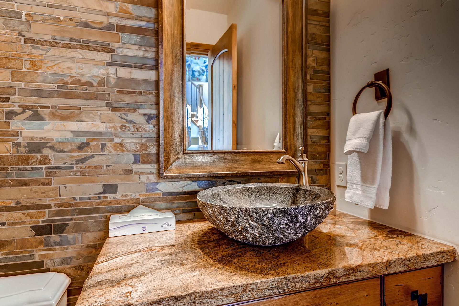 Main level powder room