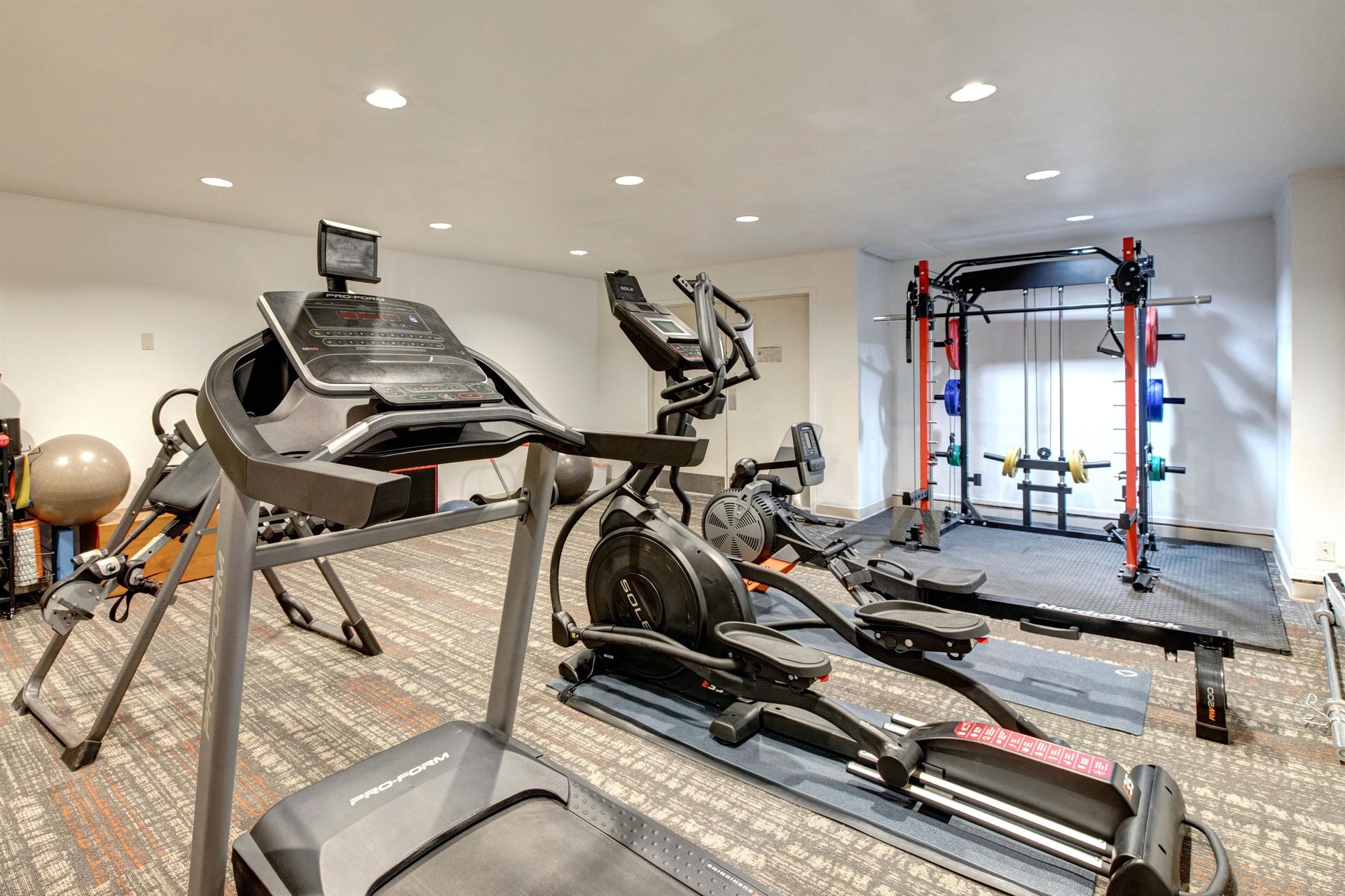 Stay active during your getaway with a fully equipped fitness center featuring cardio machines, weight training equipment, and modern amenities to maintain your workout routine.