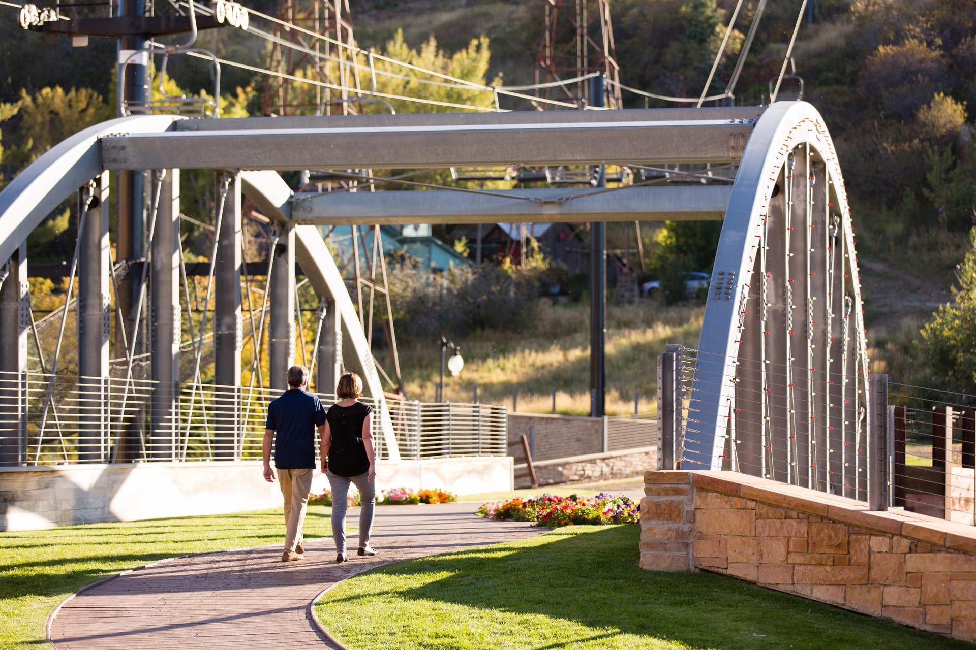 Town Lift Bridge in summer