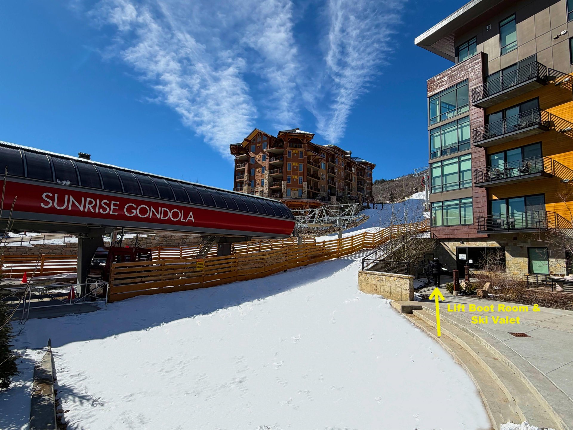 The Lift Condominium is located right next to the Sunrise Gondola for easy skiinskiout access in Canyons Village at Park City Mountain Resort.