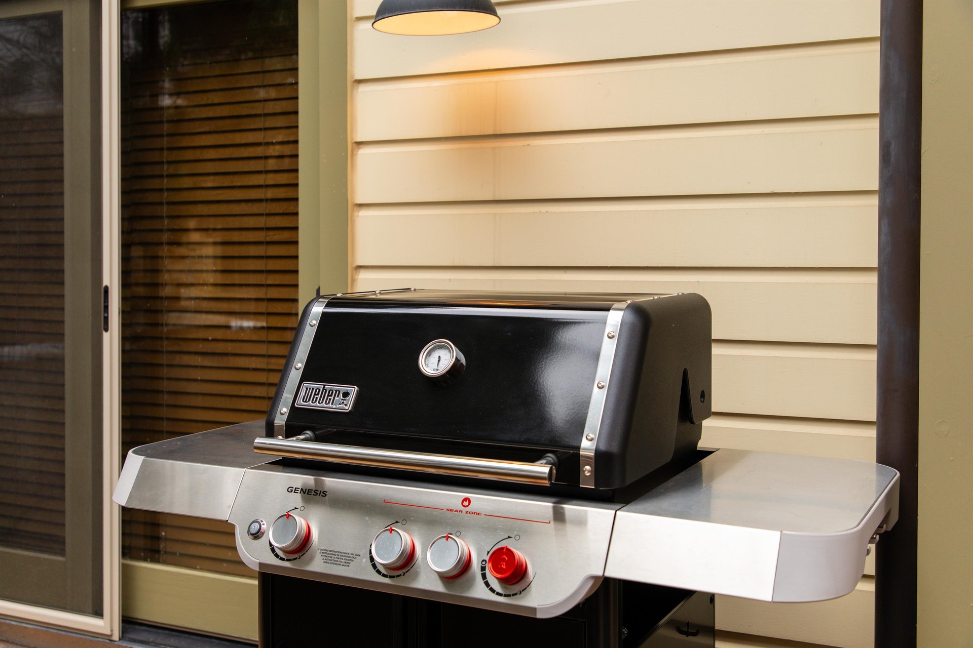 The BBQ gas grill on the private patio.