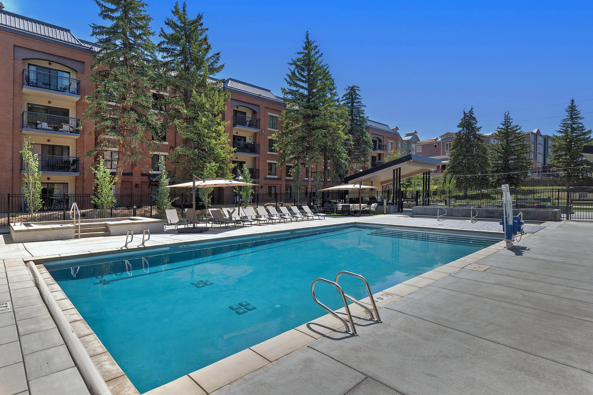 The Park Station pool and lounge chairs