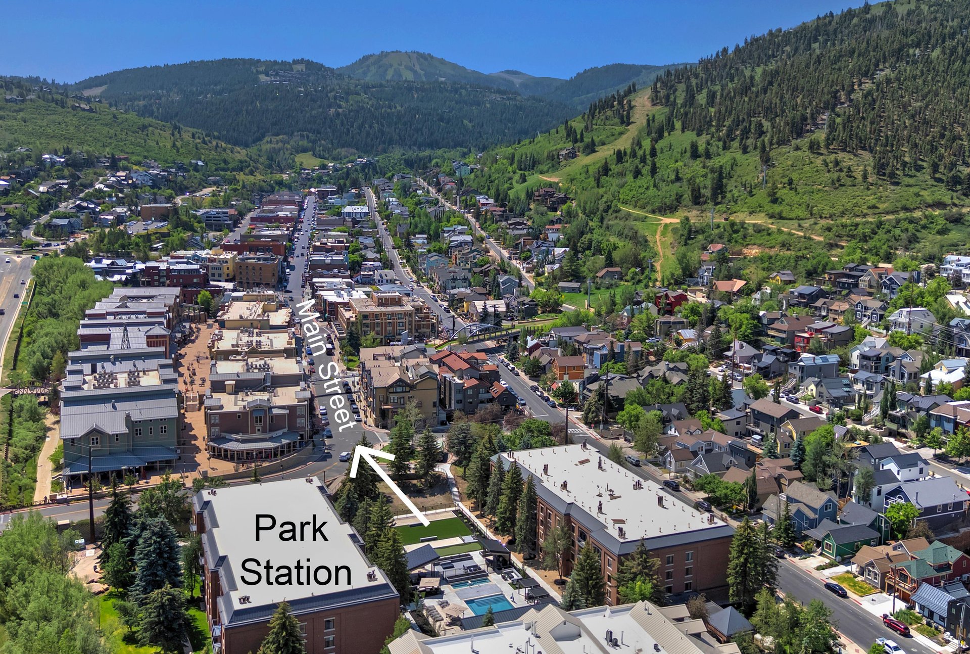 Stay at the base of Main Street at Park Station