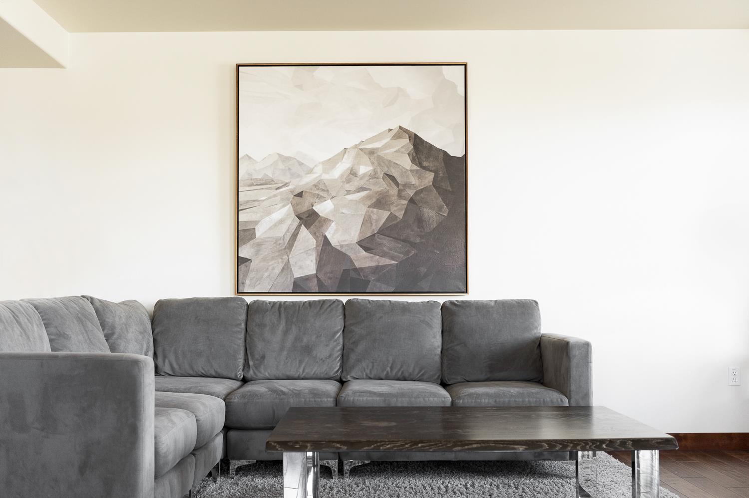 Comfortable sectional in the living room