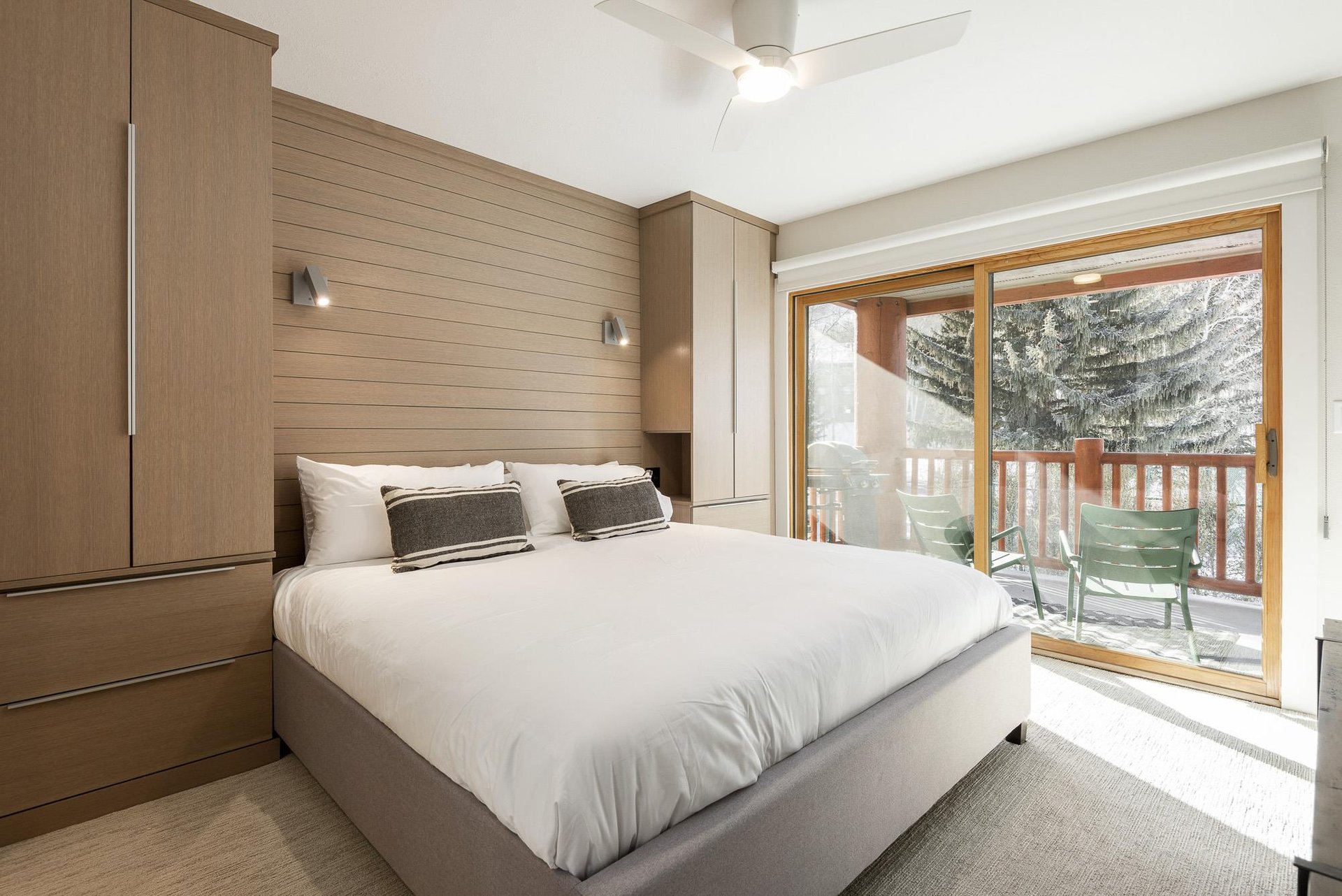 Stunning main bedroom with private patio