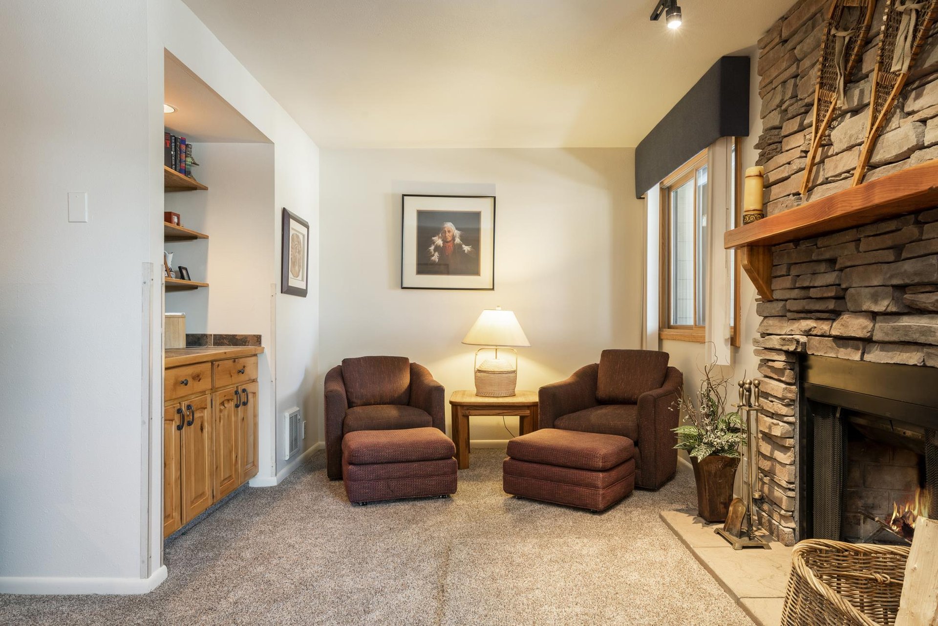 Cozy seating in the living room