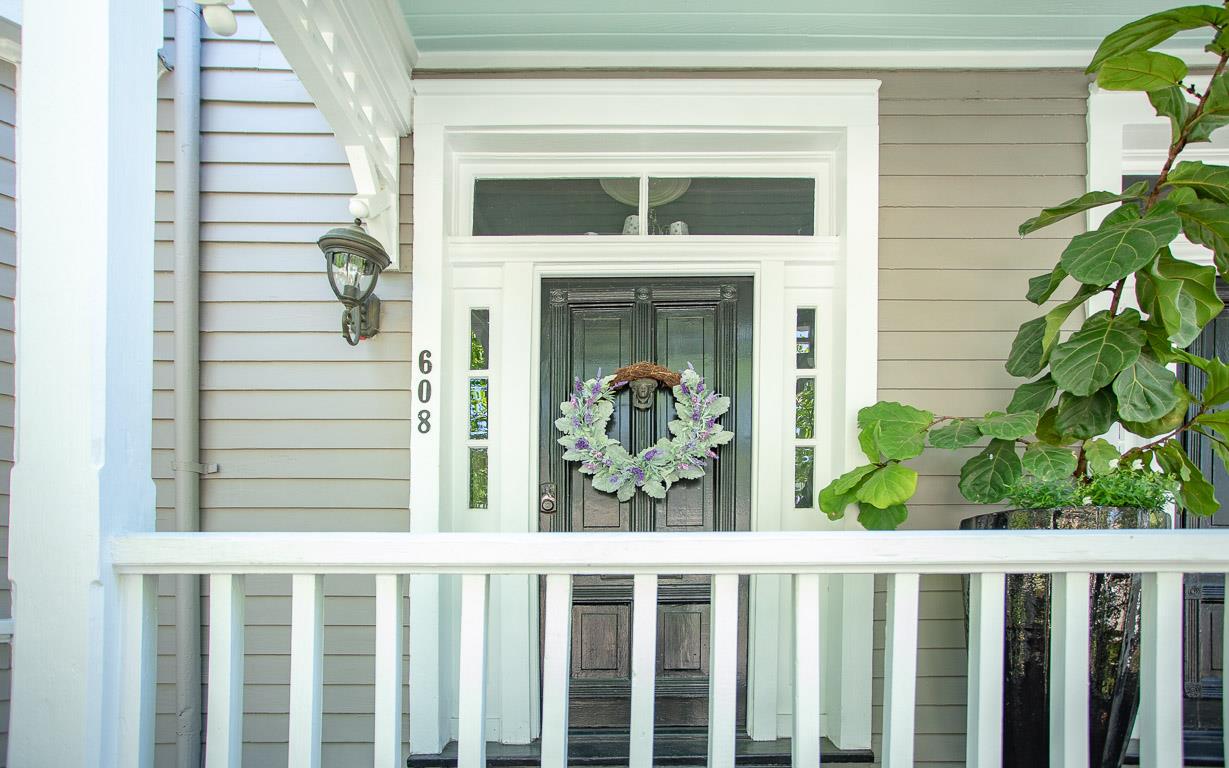 Walkup three short steps to the entrance of your home.