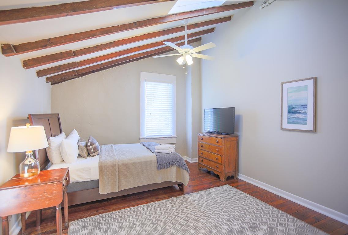 Skylight and adjacent window provide ample daylight.
