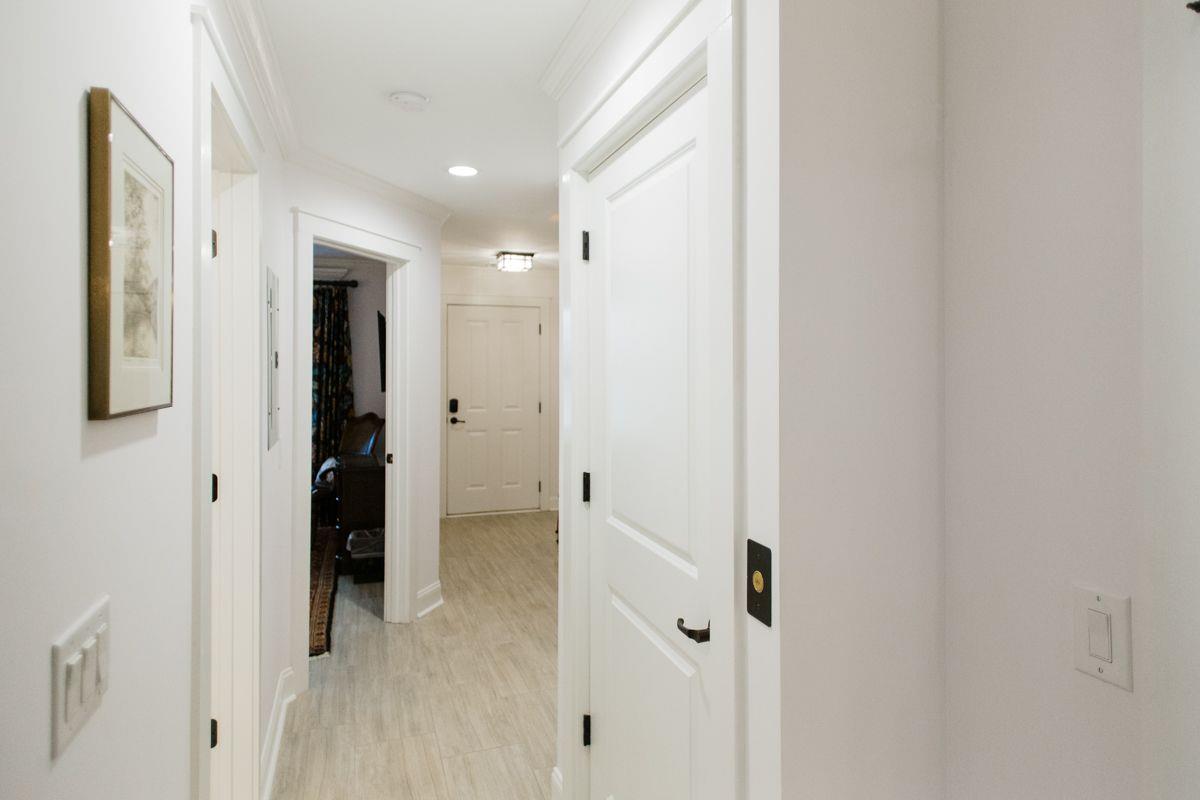 The elevator can take guests up to the main, and third floor of the home.