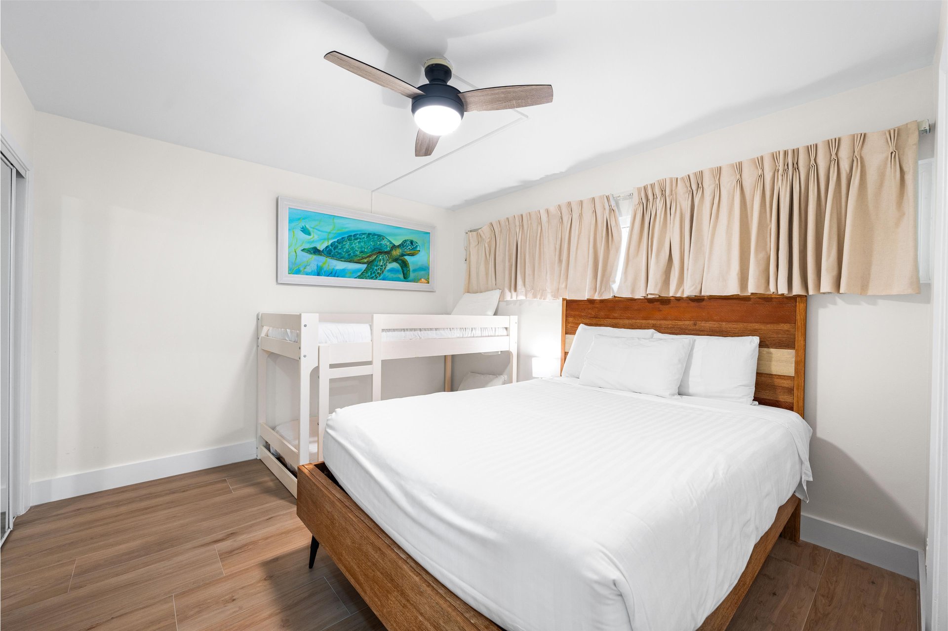 HSRC Guest Bedroom With Queen Bed  Twin Bunk Bed