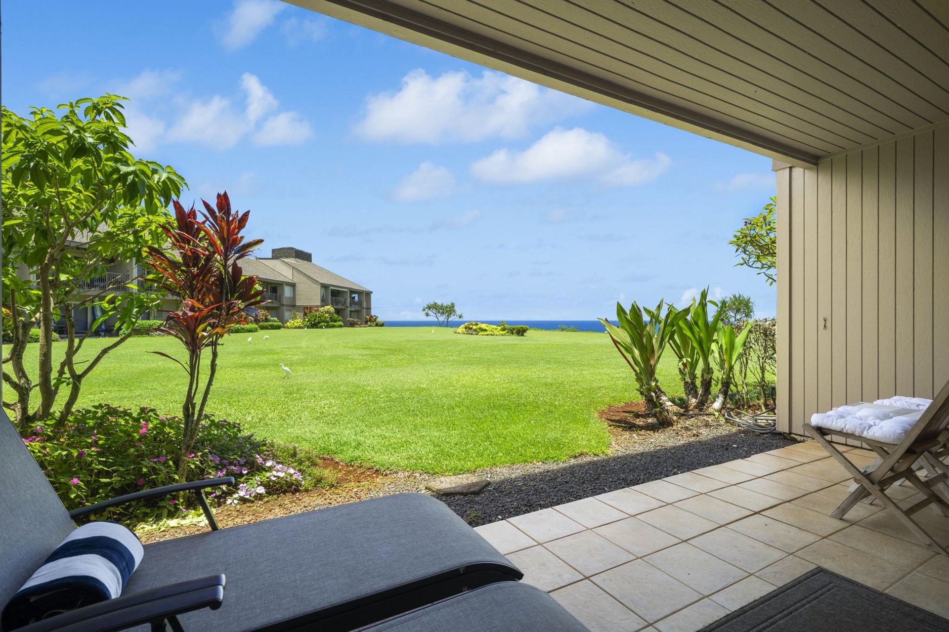 Lounge in the shade on your private lanai