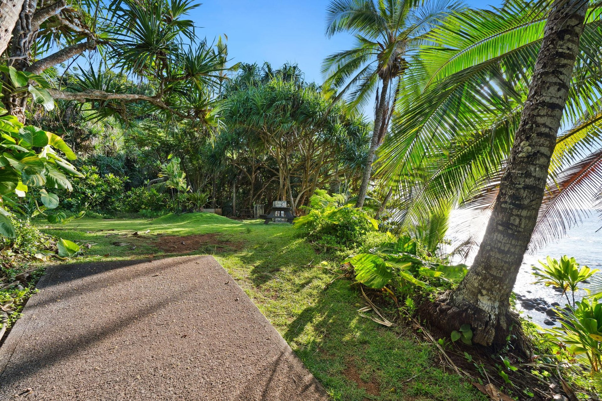 Pathway to the grilling area