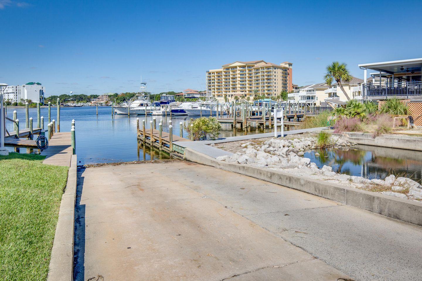 Private boat ramp