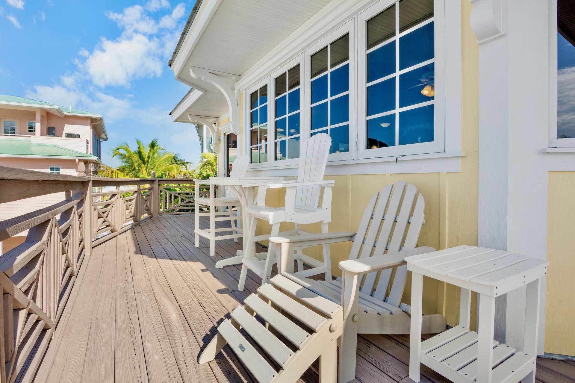 Balcony furnished for comfort  Second Floor