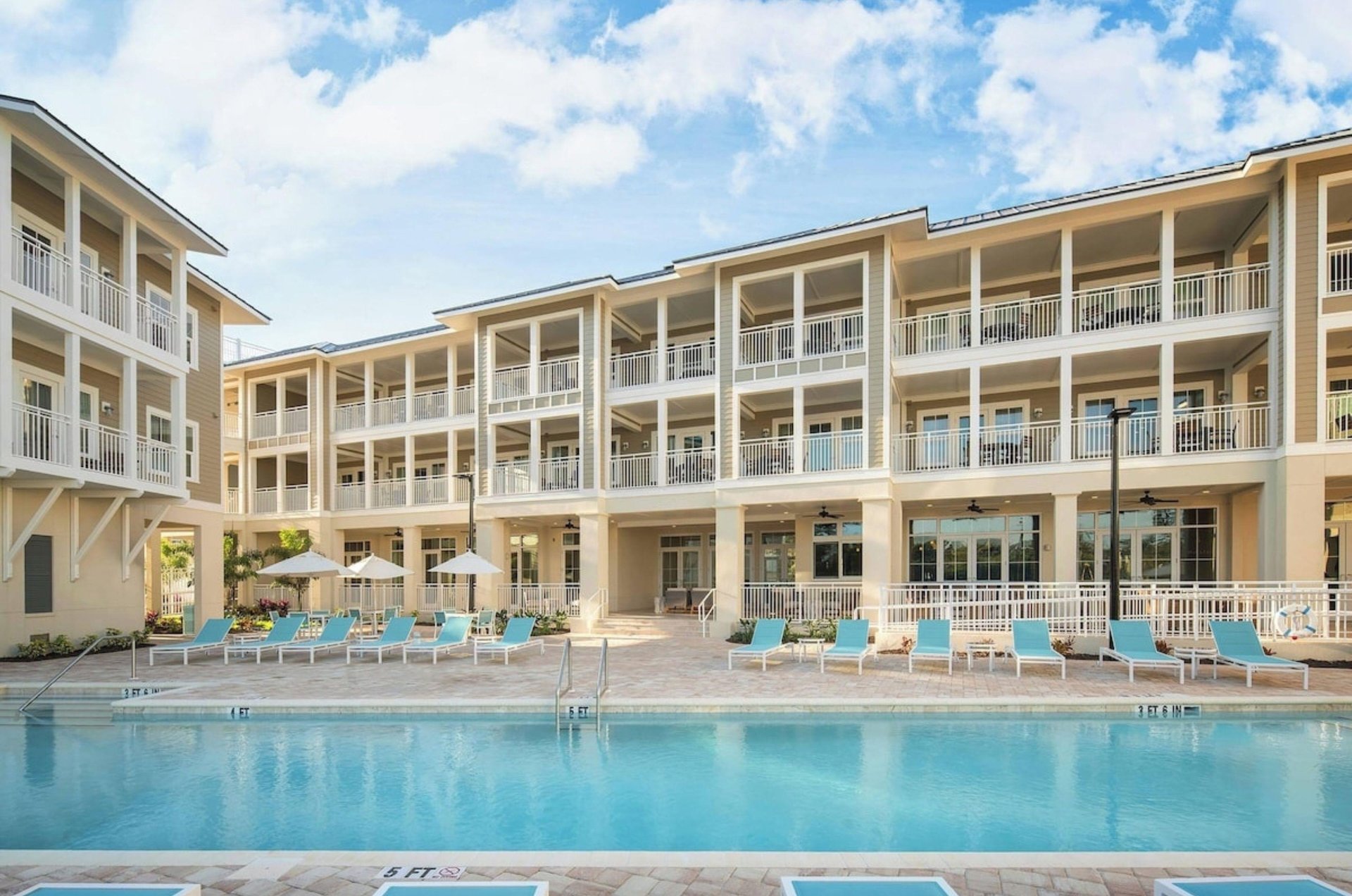 The outdoor pool at the Waterline Villas  Marina