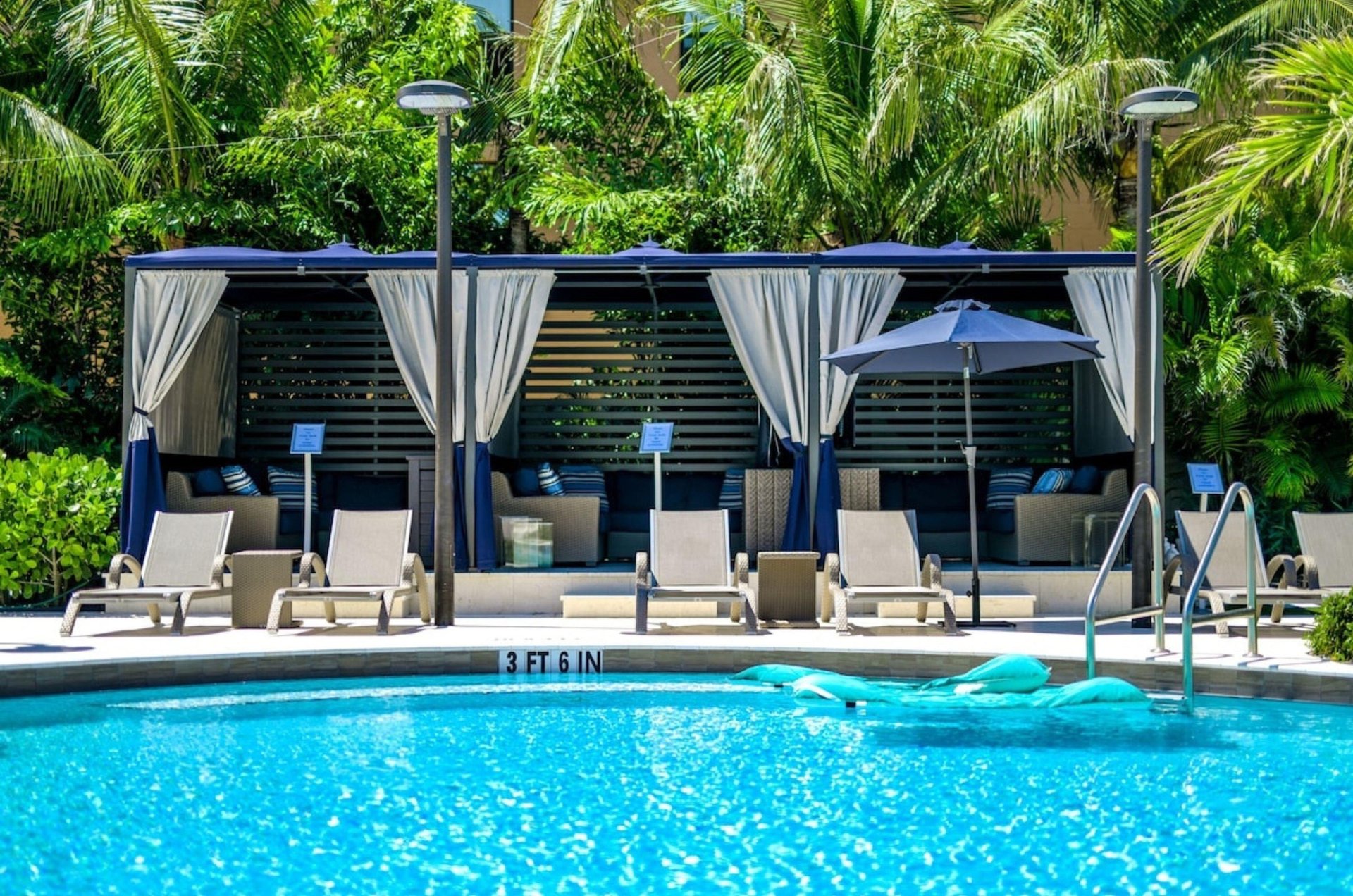 The pool deck at Anna Maria Beach Resort