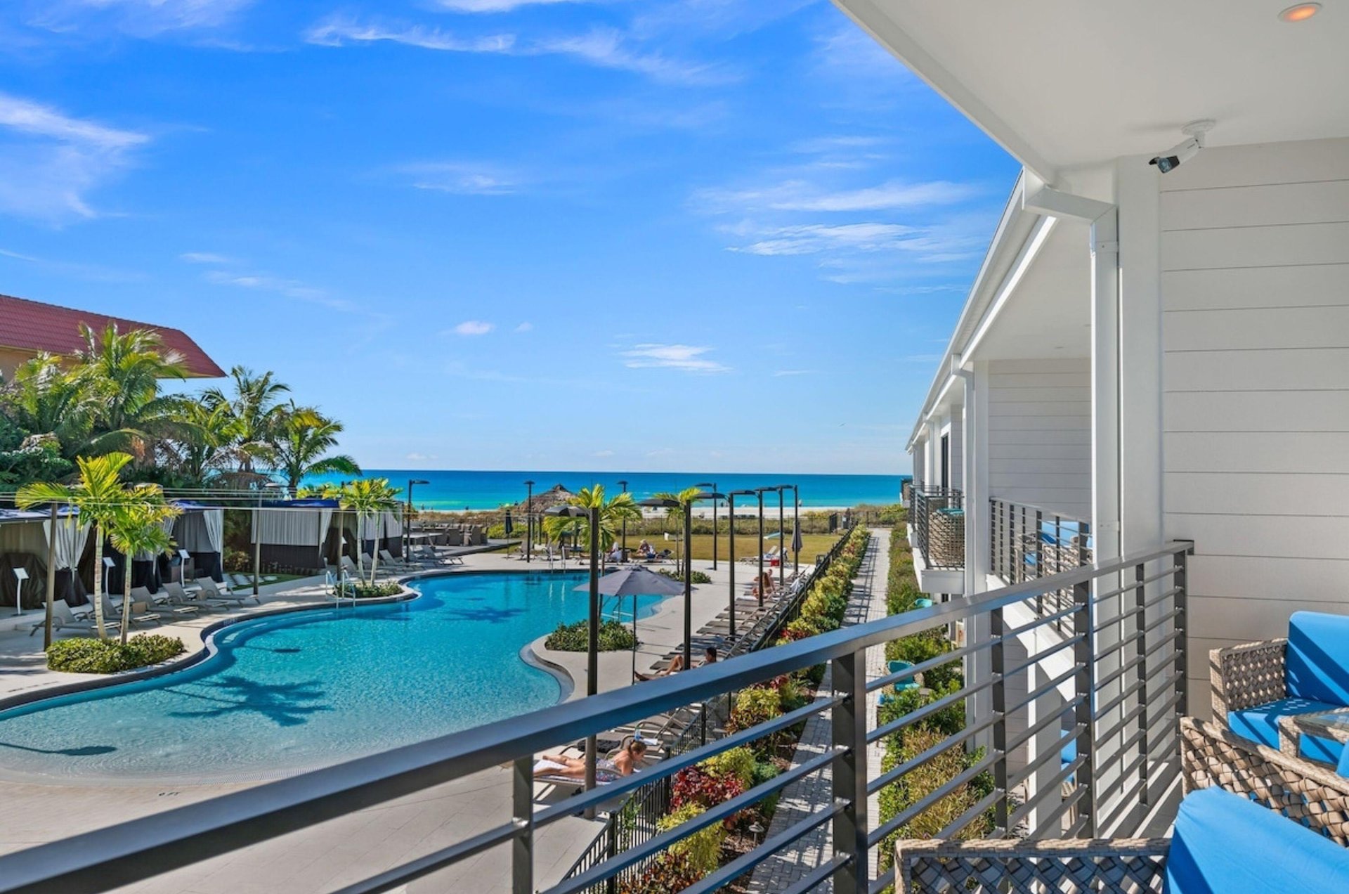 The outdoor swimming pool at Anna Maria Beach Resort