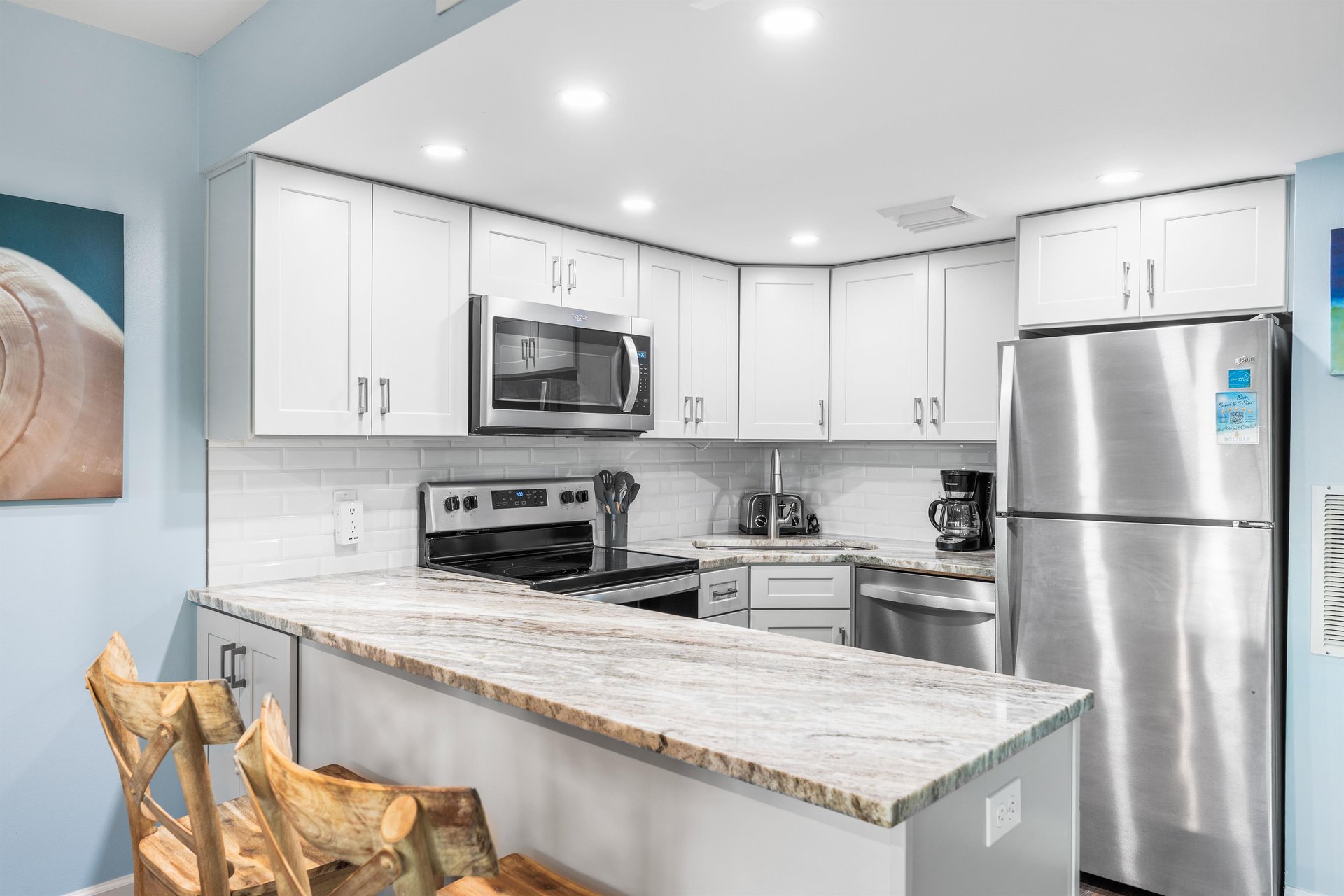 HSRC Kitchen with Two Barstools