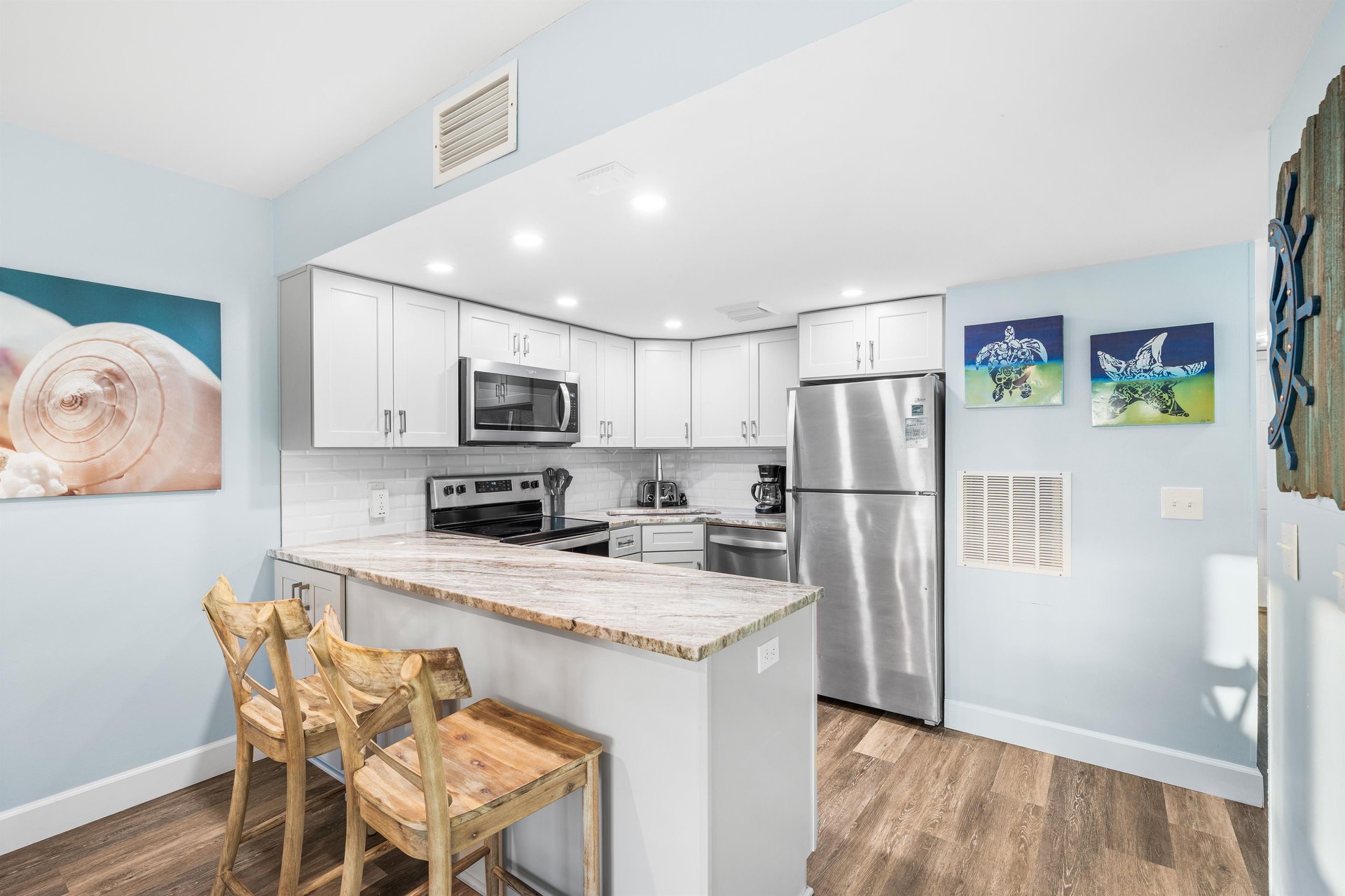 HSRC Kitchen with Two Barstools