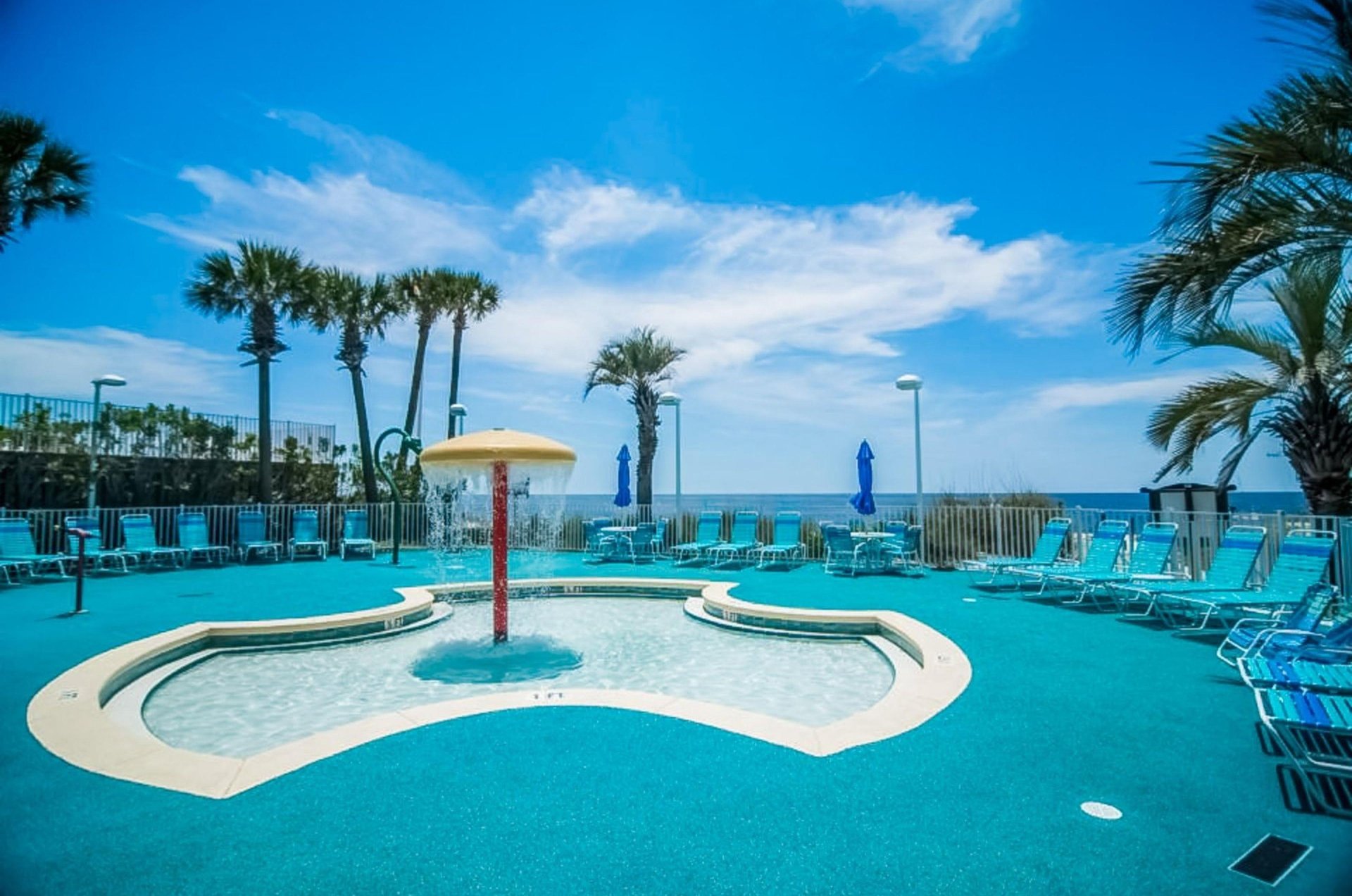 The kiddie pool at the Boardwalk Beach Resort Condos