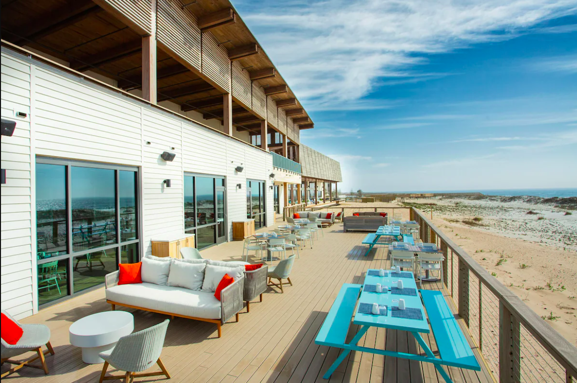 Patio at The Lodge at Gulf State Park in Gulf Shores, Alabama