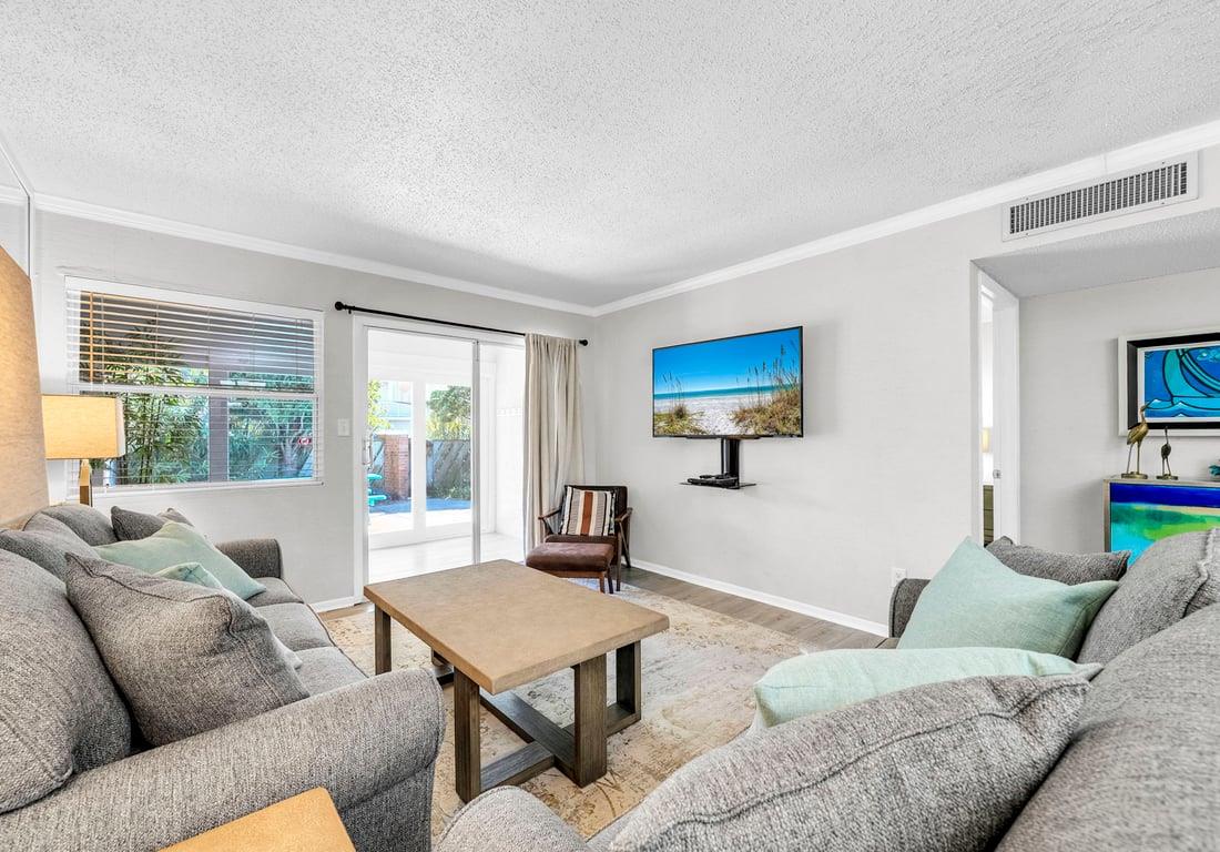HSRC Living Area 55 TV  Access to Private Patio