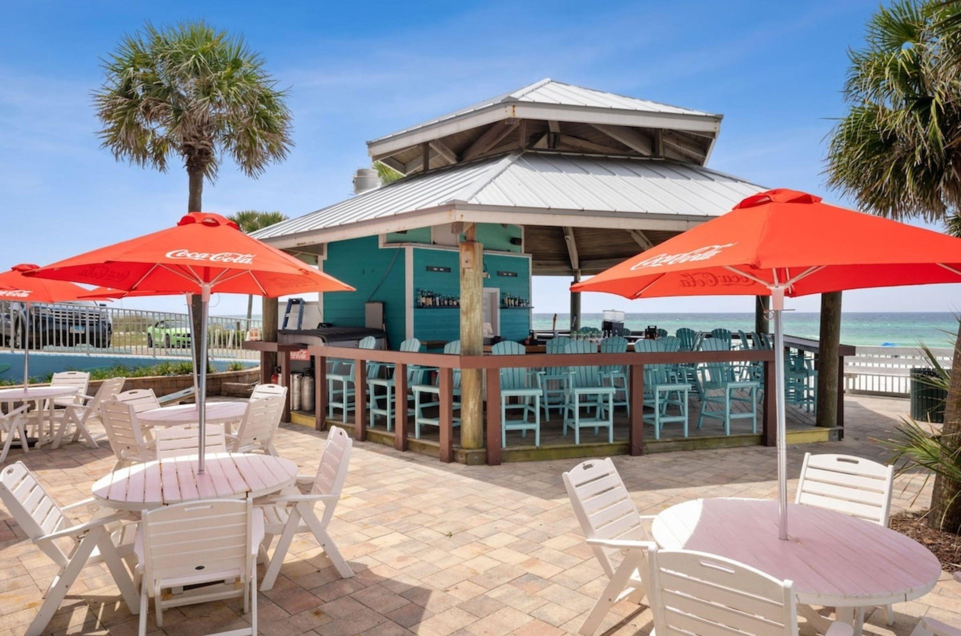The beachfront bar