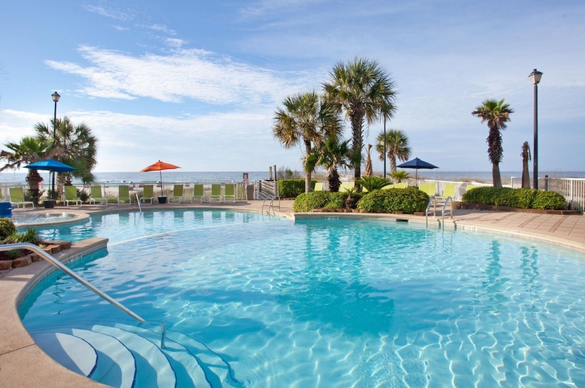 Take a swim in the beautiful outdoor pool