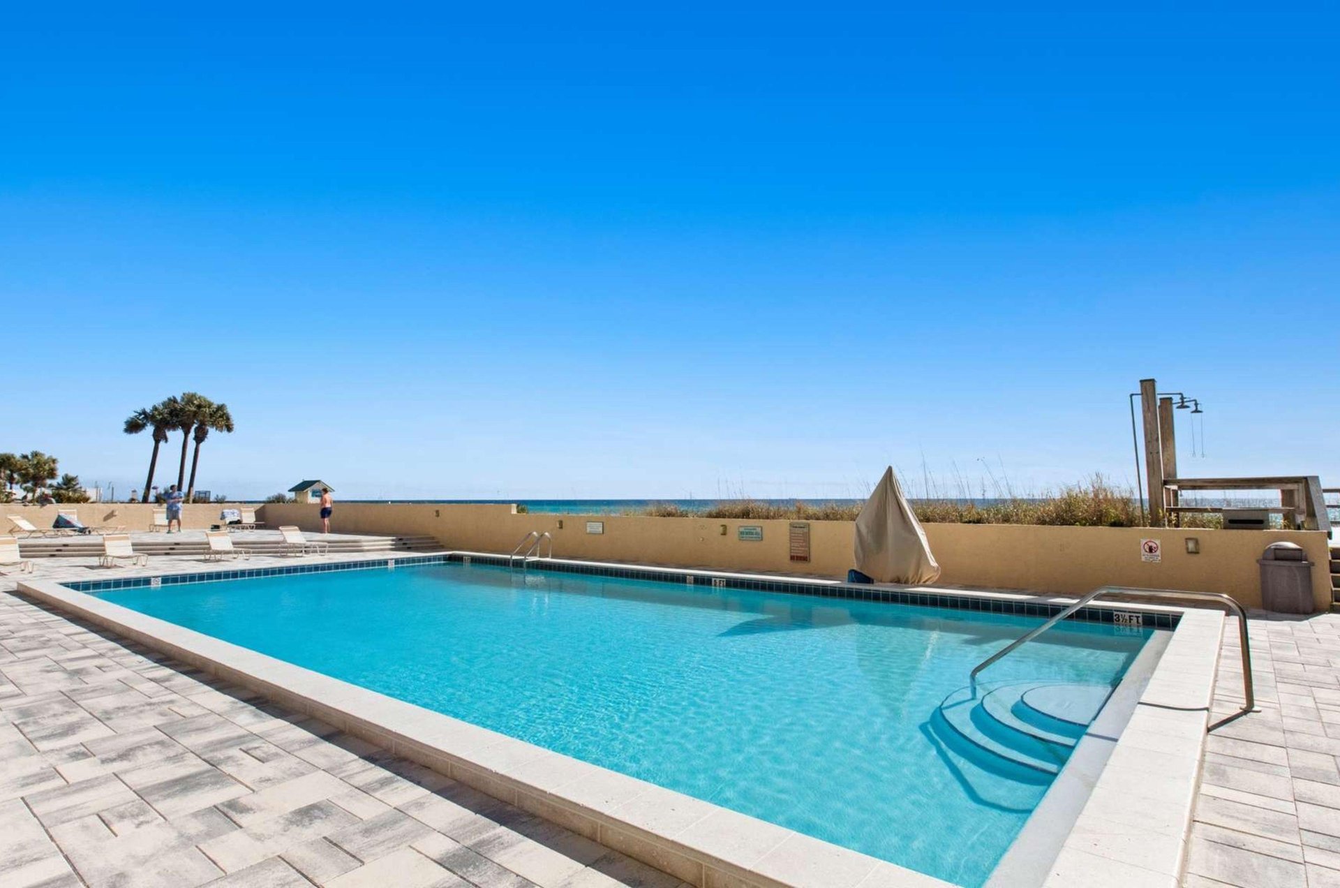 The beachside swimming pool at SunDestin Beach Resort in Destin Florida