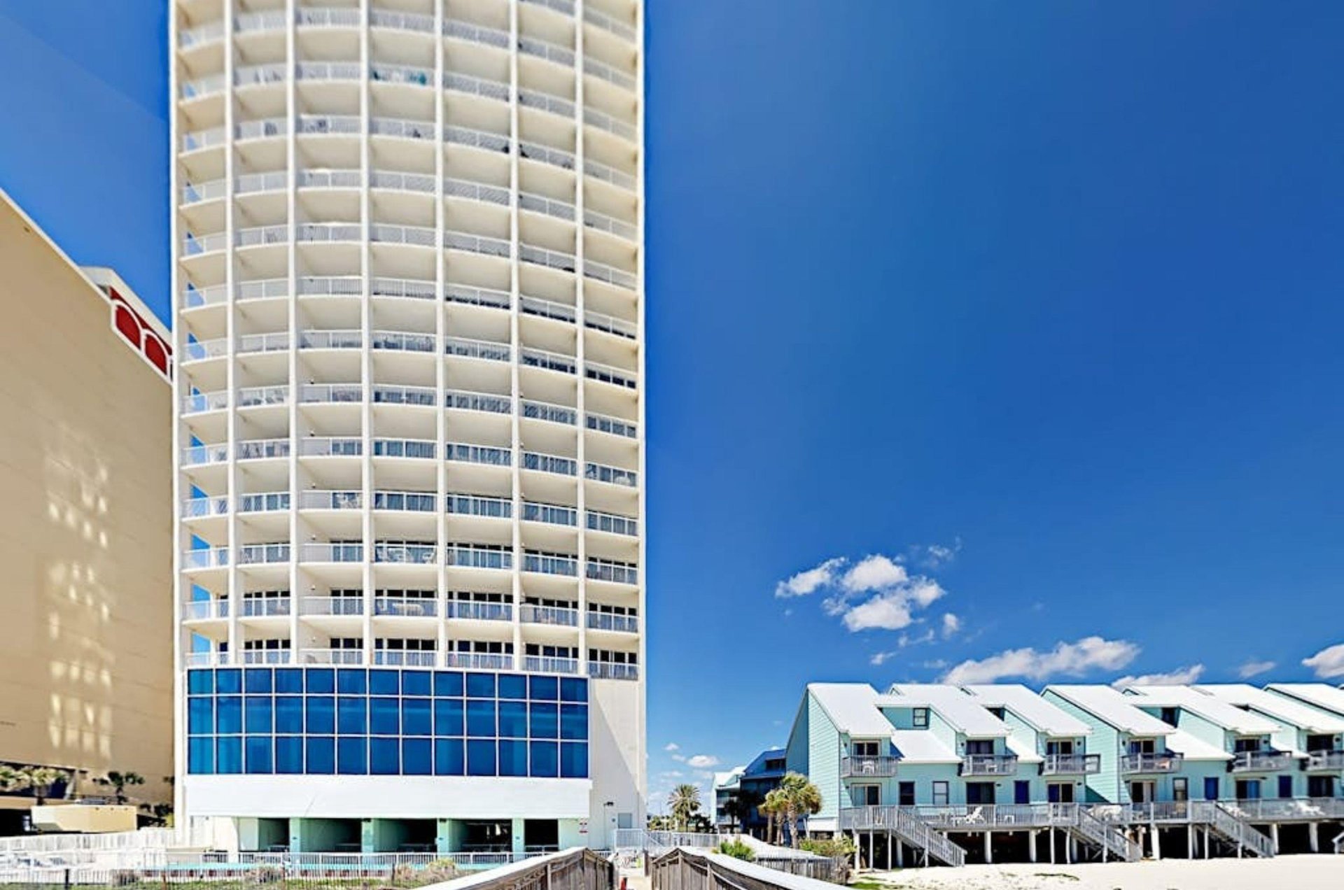 View of Island Tower from the beach in Gulf Shores Alabama