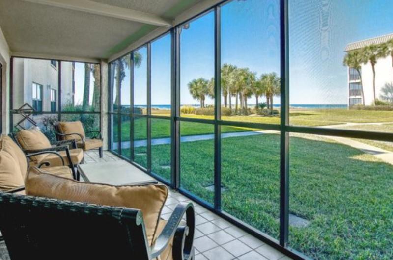 Seaside Villas ScreenedIn Porch View of Courtyard
