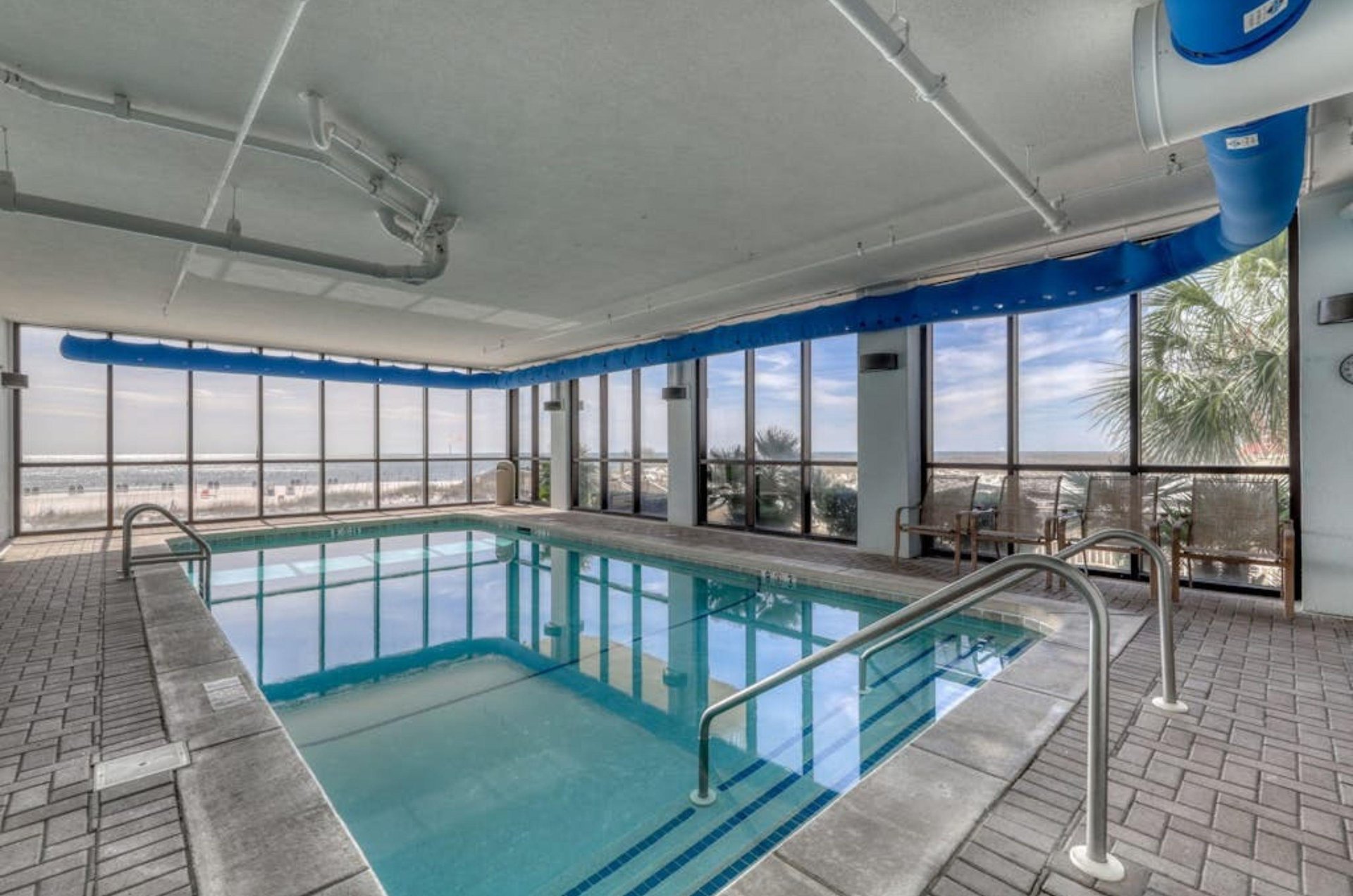 The indoor pool at Summerchase Condos in Orange Beach Alabama