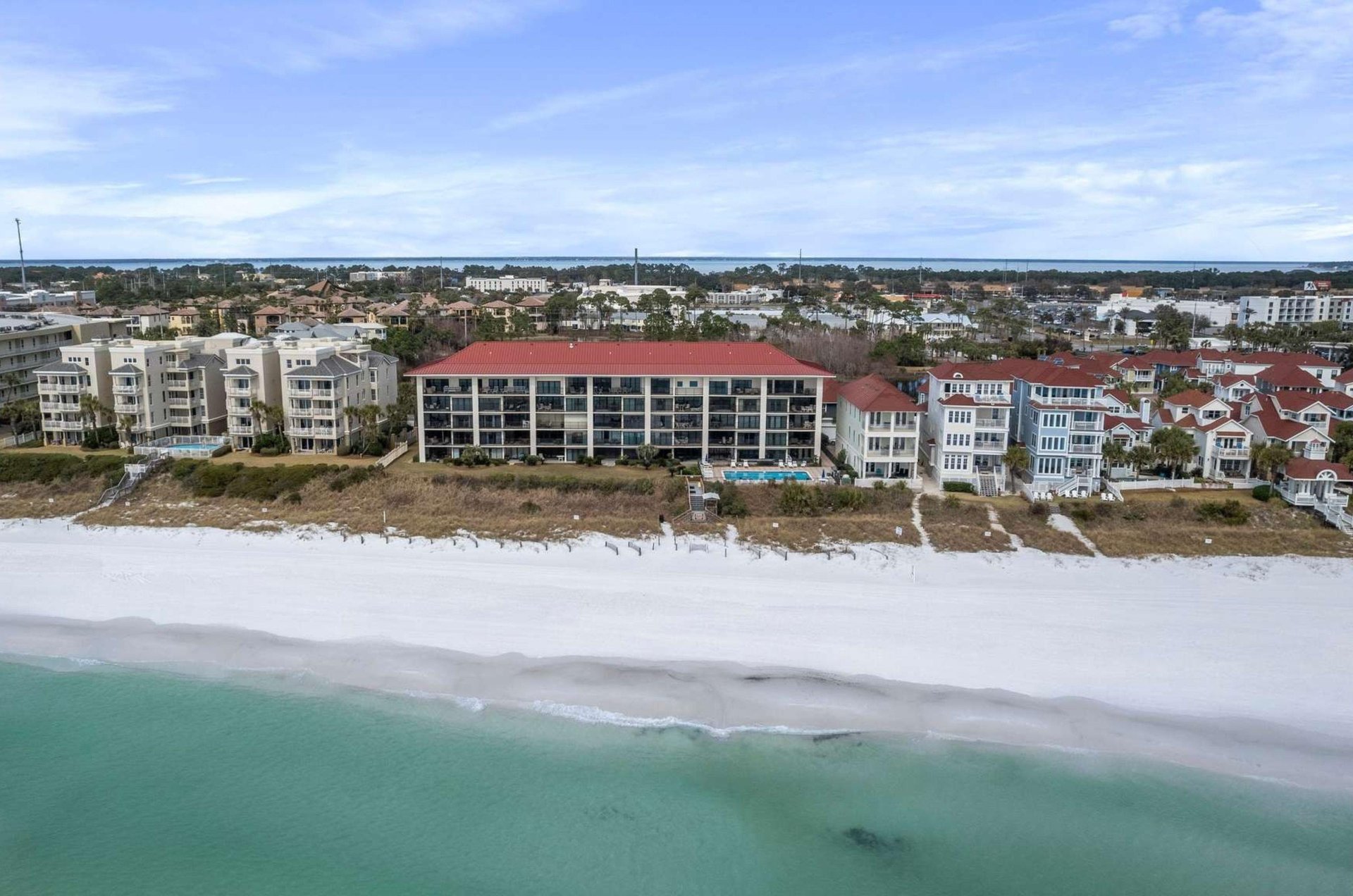 View from the Gulf of Huntington by the Sea in Destin Florida