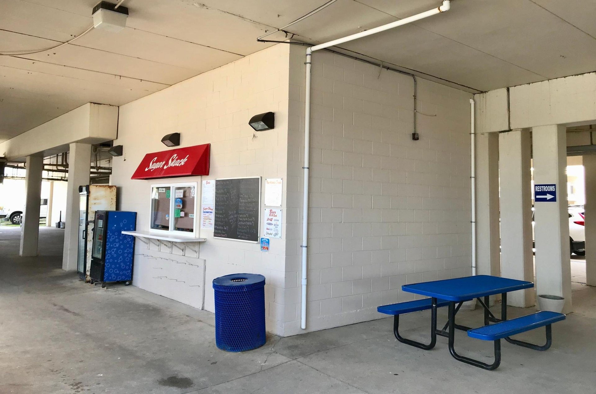 The snack bar at Sugar Beach in Orange Beach Alabama