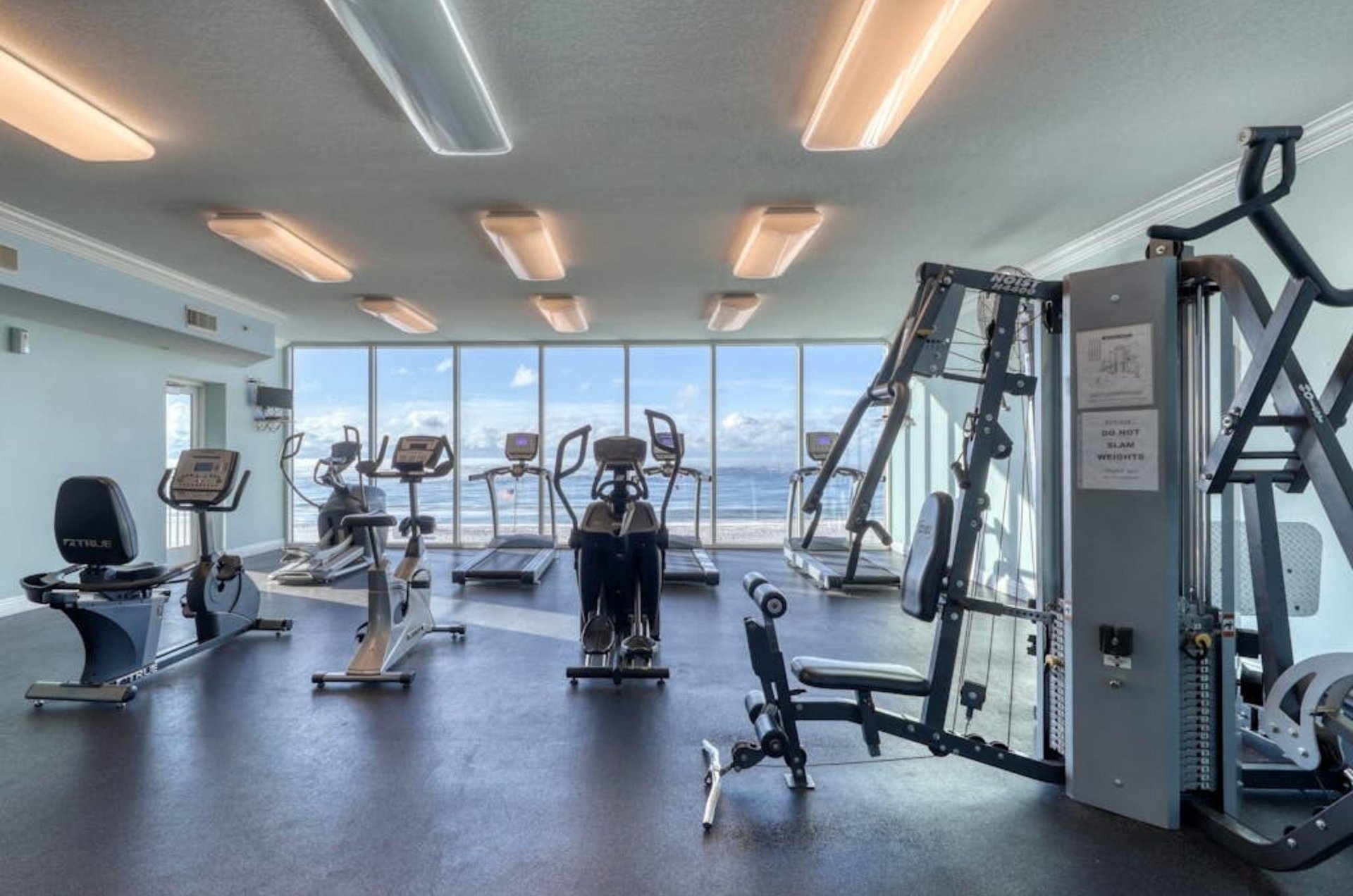 Equipment in the gym at San Carlos in Gulf Shores, Alabama