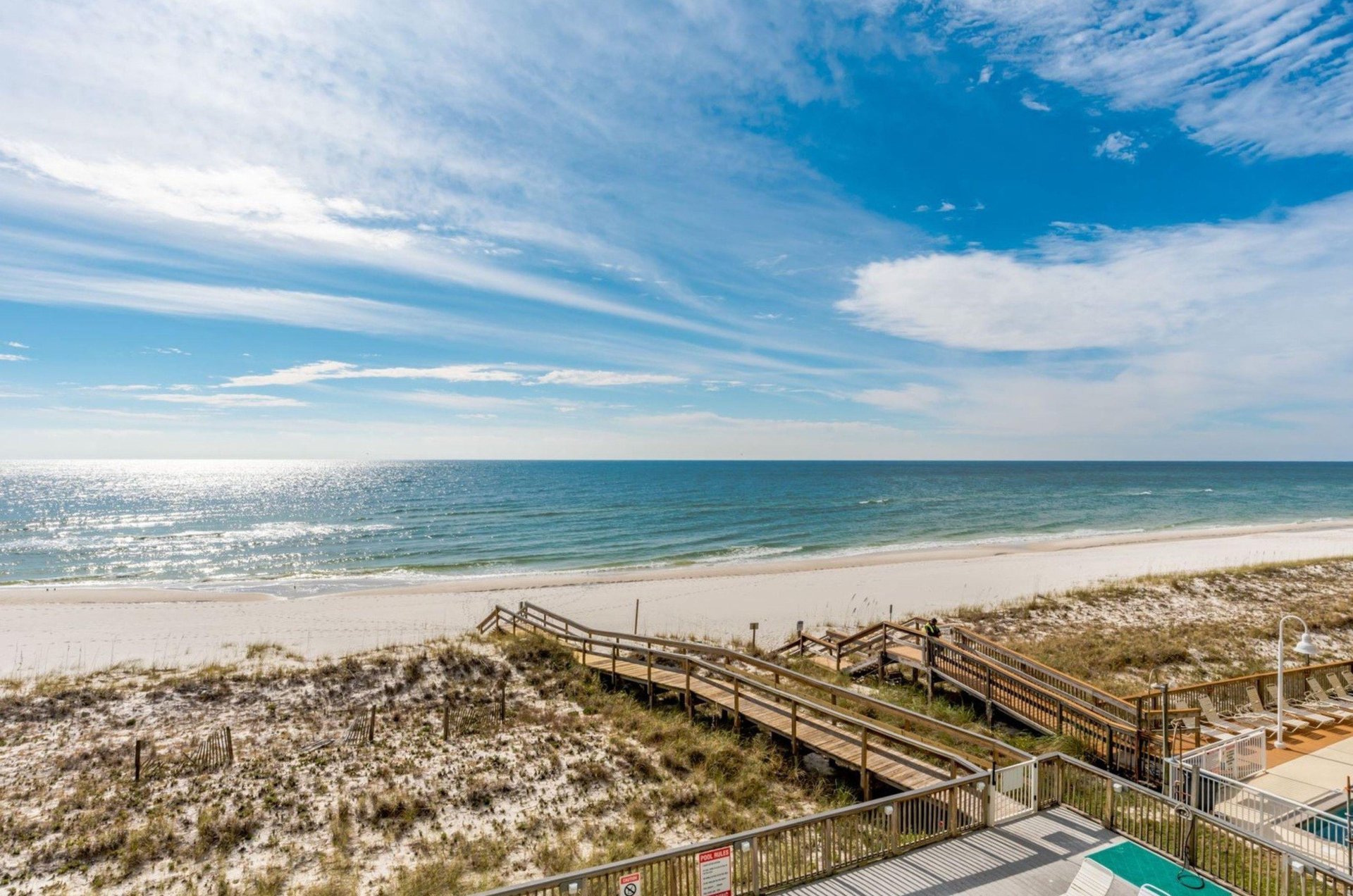 View from a private balcony of the Gulf of Mexico
