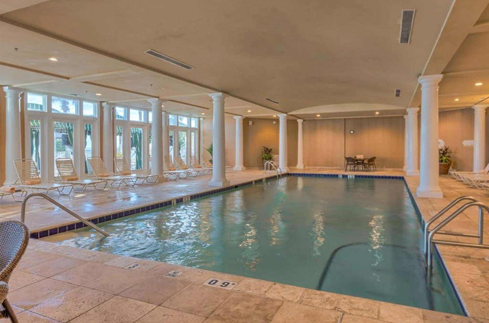 The indoor swimming pool at Beach Club in Gulf Shores Alabama
