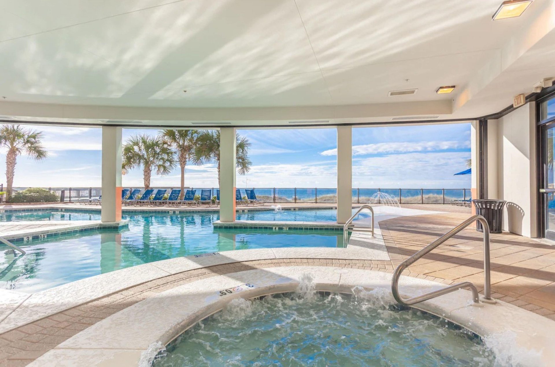 Indoor hot tub and pool at Hampton Inn  Suites