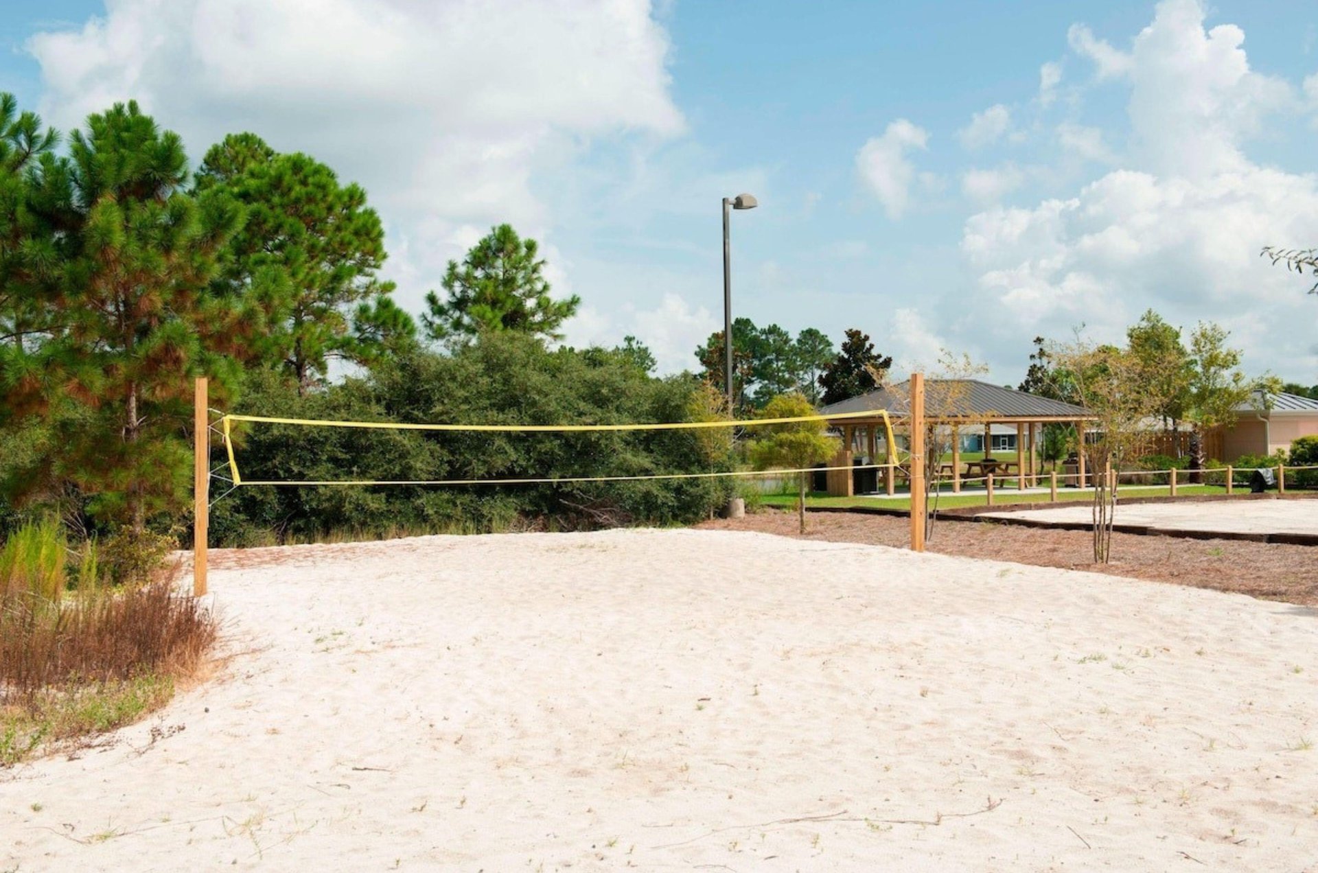 The beach volleyball court at Fairfield Inn and Suites in Orange Beach Alabama