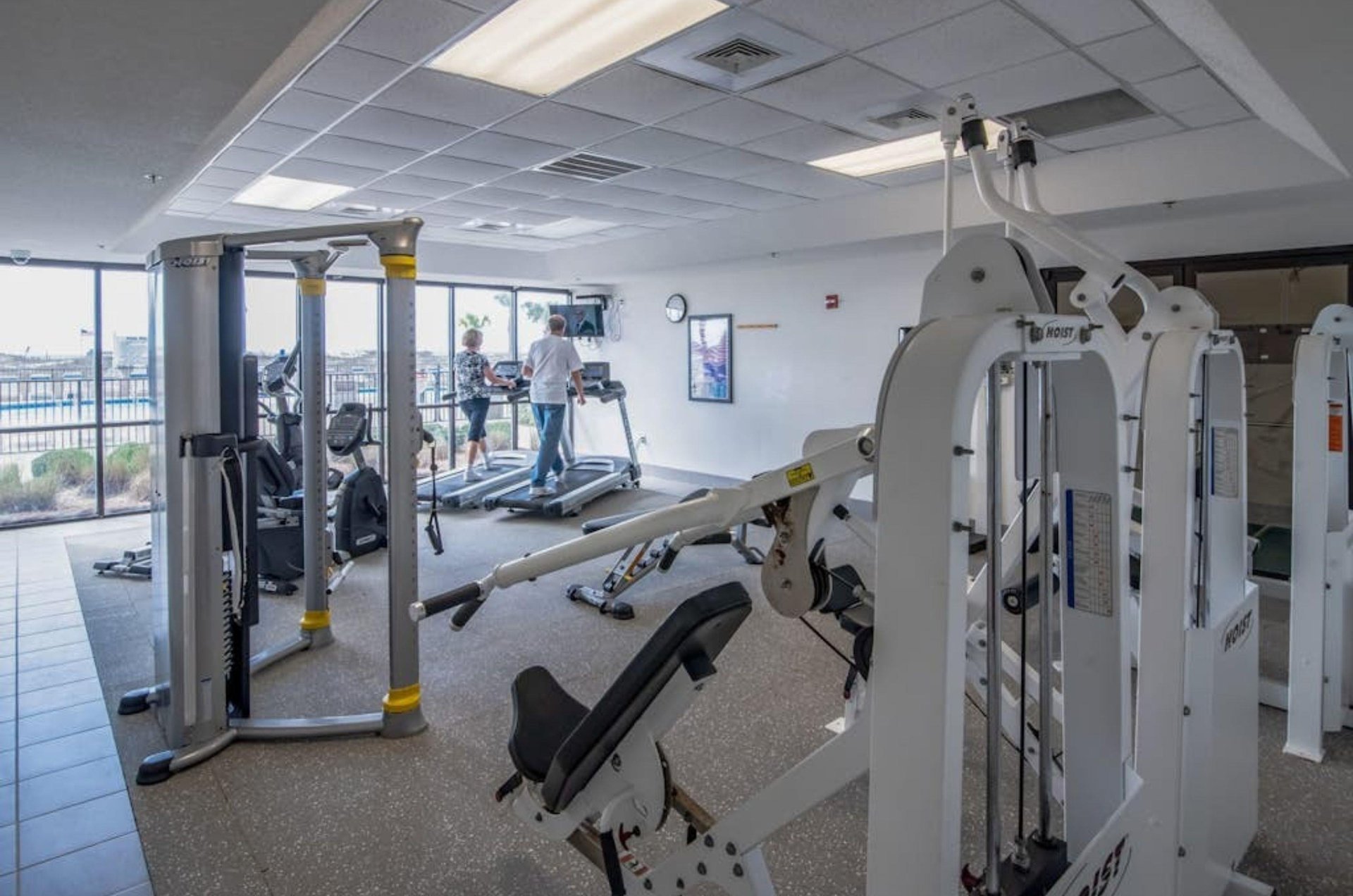 Equipment in the fitness center at Phoenix II in Orange Beach Alabama