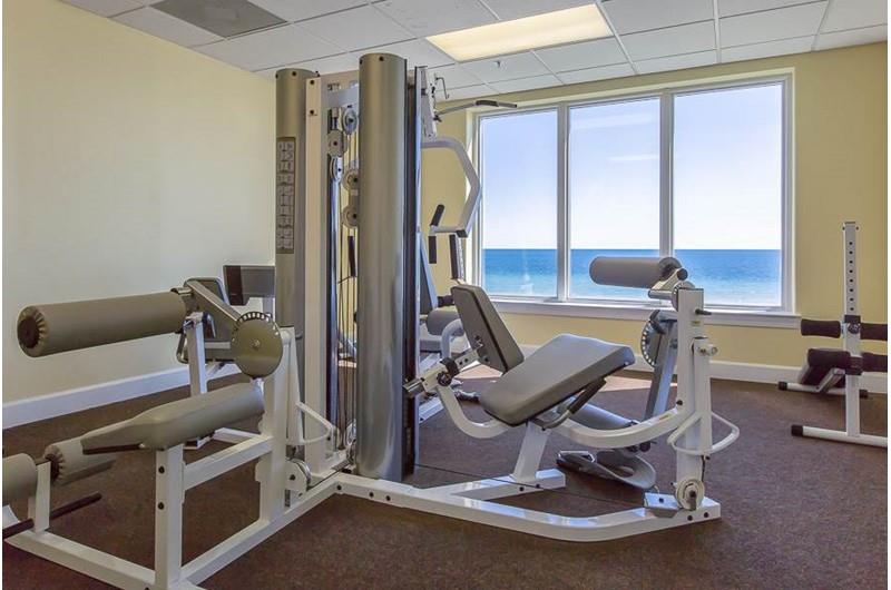 All the workout equipment for getting fit at Regency Isle in Orange Beach AL
