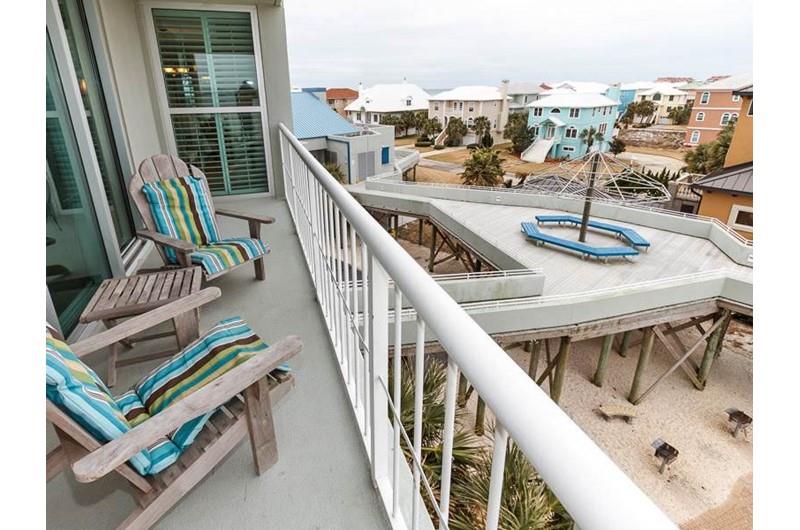 Balcony view of Tristan Towers in Pensacola Beach Florida