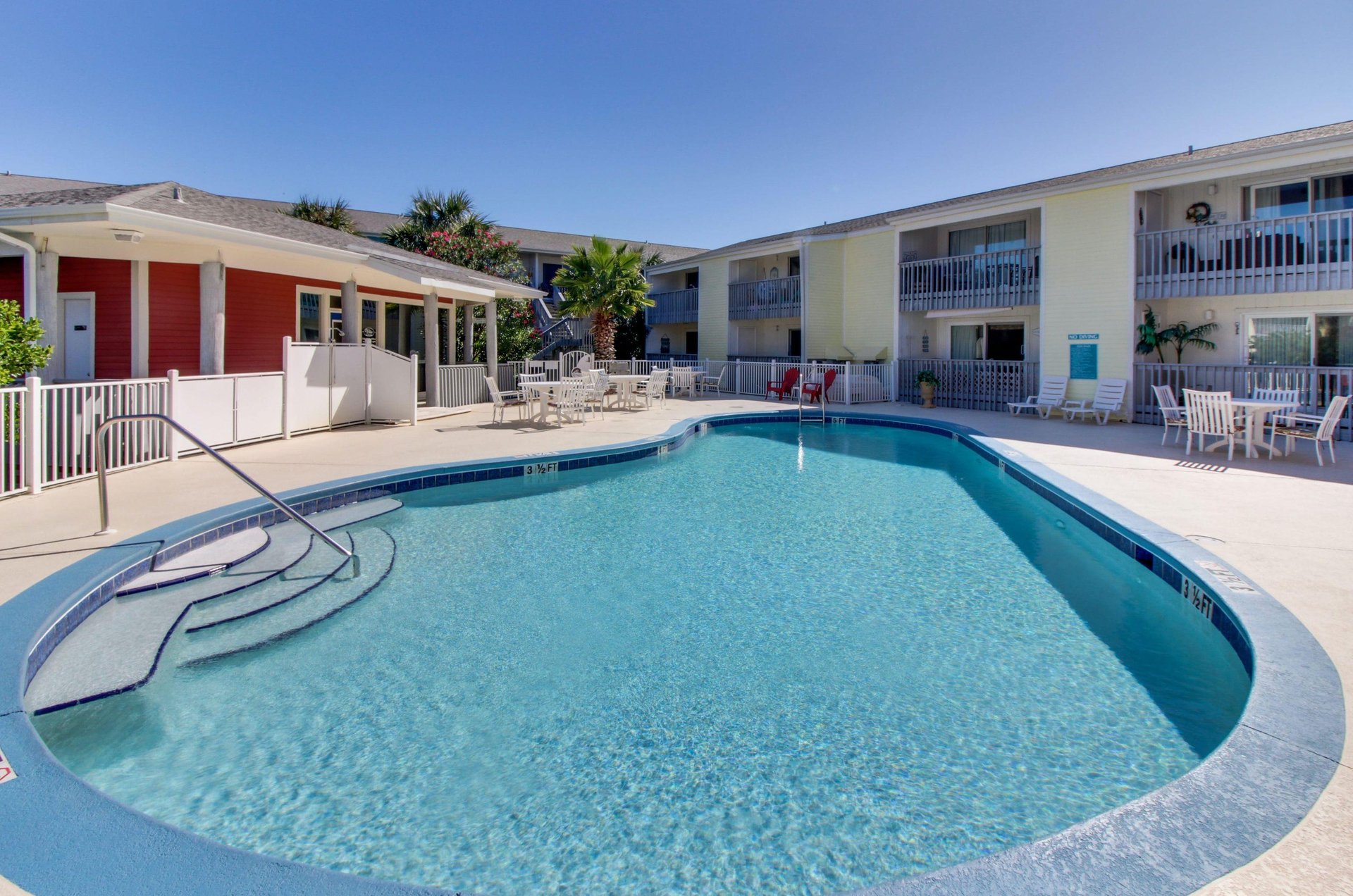 Take a swim in the outdoor pool