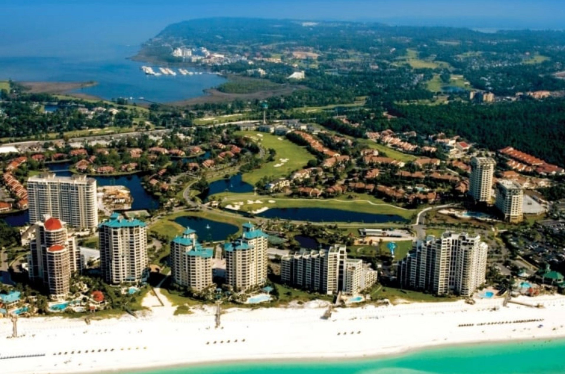 Sandestin is nestled next to the coast.