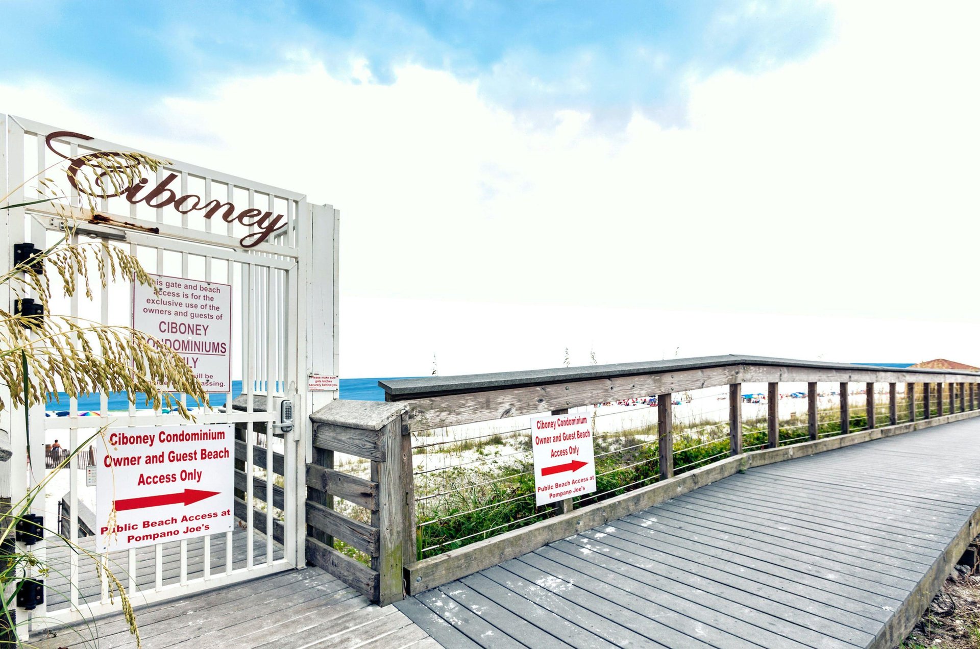 Ciboney has a gated entrance to a private beach.