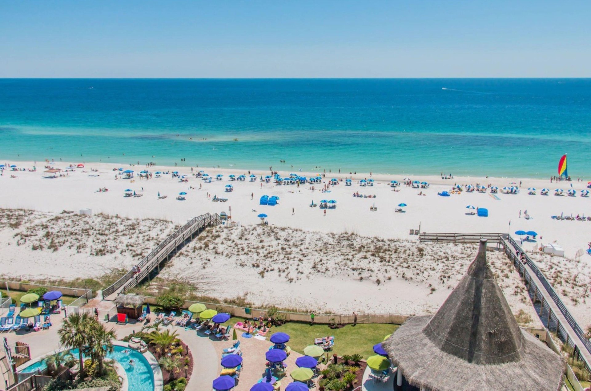 Take in stunning Gulf views from a private balcony