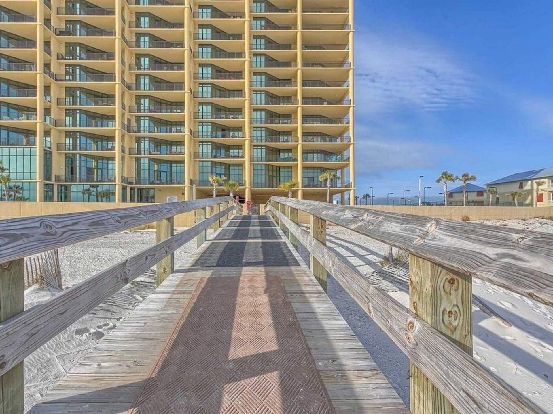 The walkway to the beach at The Oasis at Orange Beach